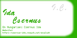 ida csernus business card